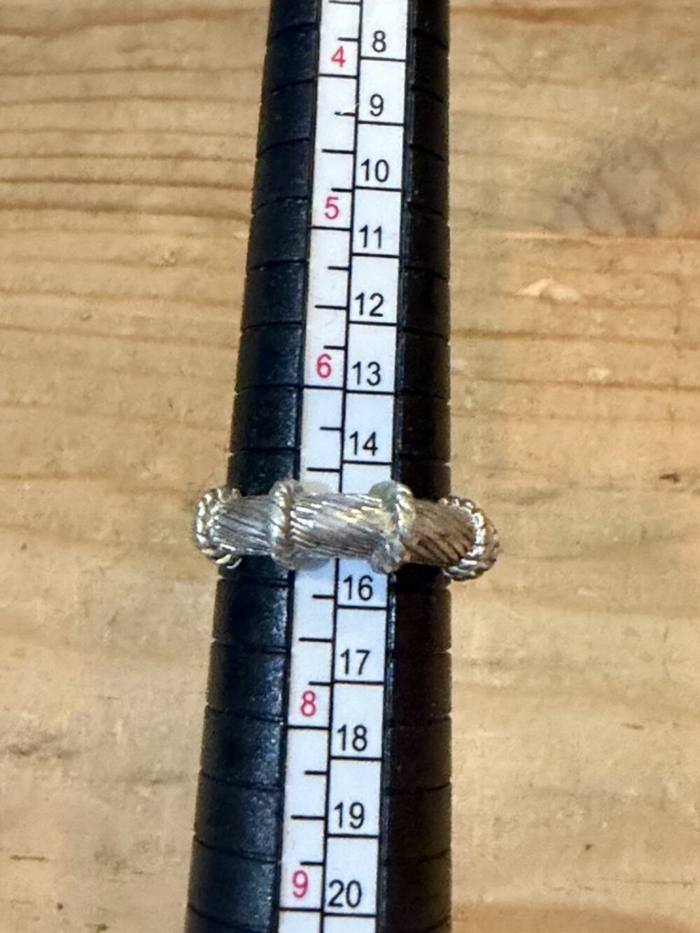 Judith Ripka Sterling Silver Rope Ring Size 7 - Picture 5 of 5